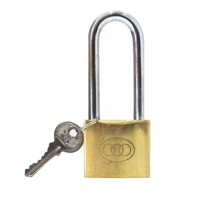 32mm long shackle brass padlock Fawcett Security Zimbabwe